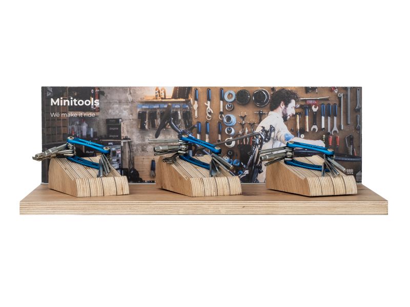 Amsler Présentoir de catégorie bois Mini-Tools